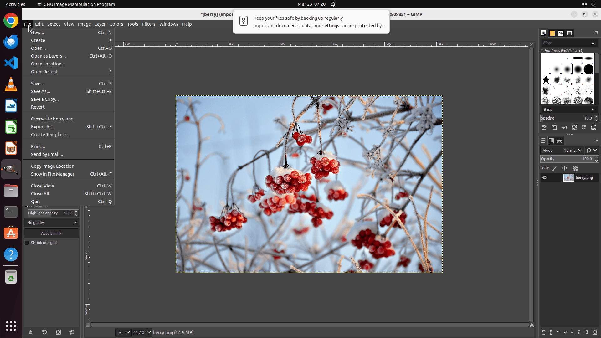 Coasty agent reshaping imagery in GIMP