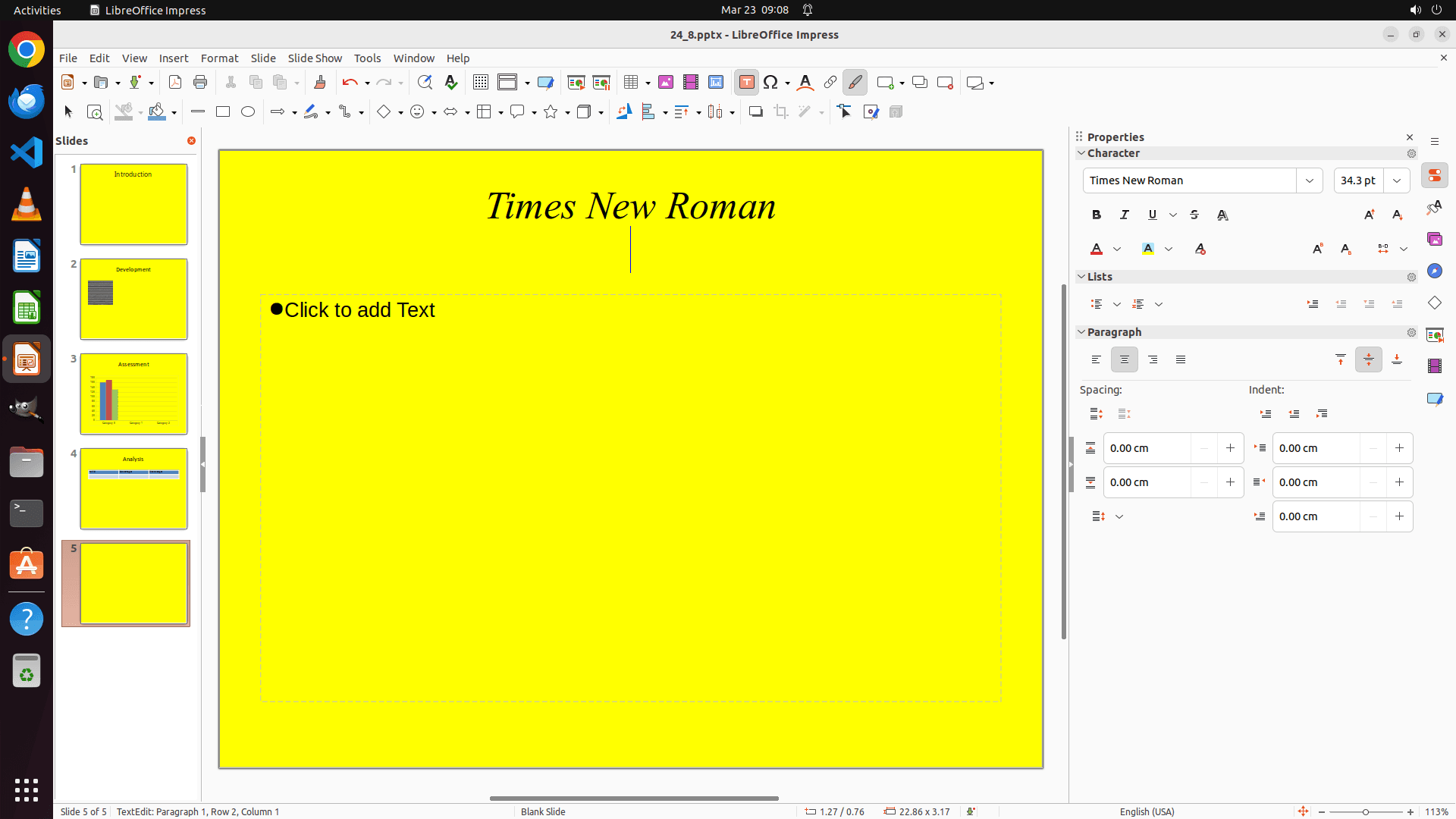 Coasty agent restyling slides in Impress