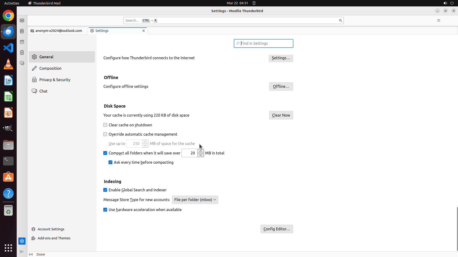 Coasty agent in Thunderbird mail
