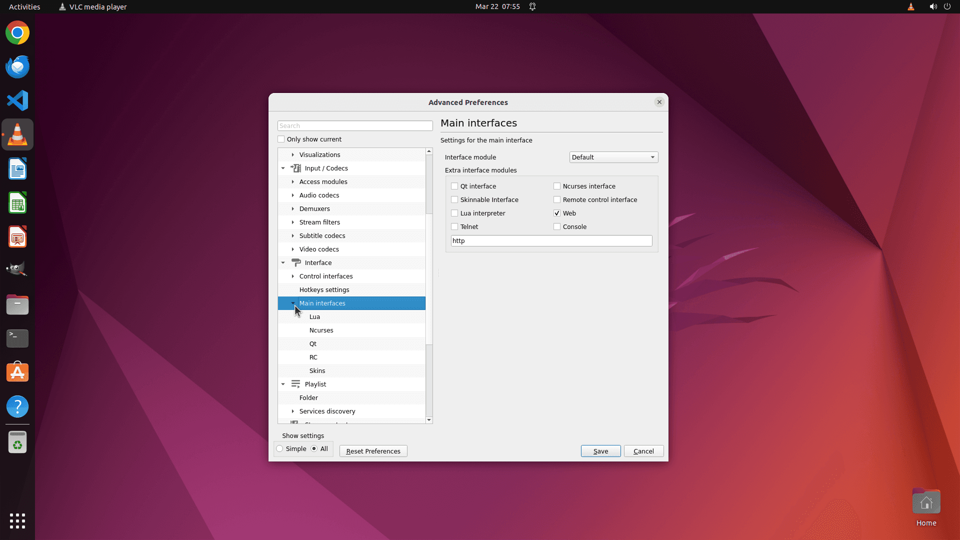 Coasty agent navigating VLC preferences